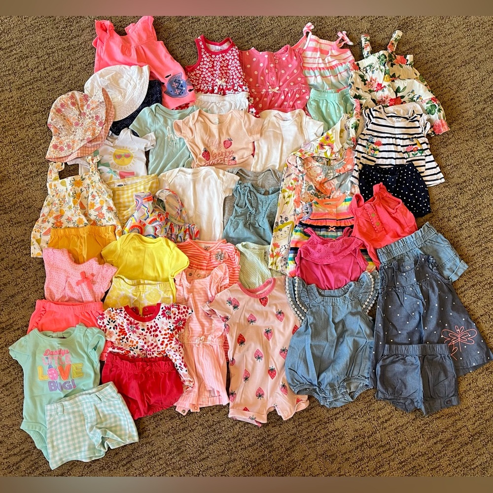 Girls 0-3 Month Summer Clothing Bundle